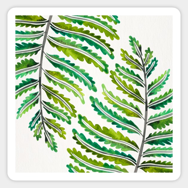 fern leaf green Sticker by CatCoq